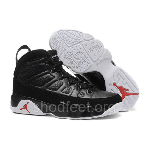 Jordan 9 sneakers black and white