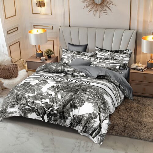 Luxury Christian Dior King Size Bed Sheet