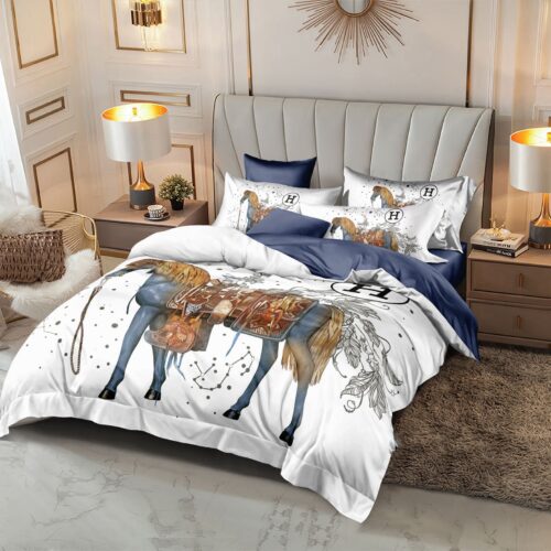 Hermes King Size Bed Sheet