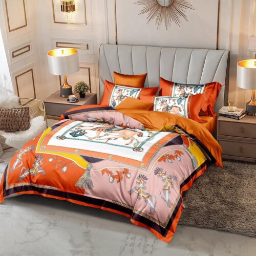 Hermes King Size Bed Sheet